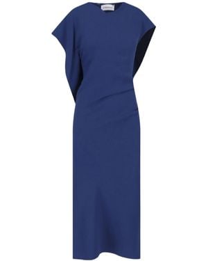 Victoria Beckham V-Neck Dress - Blue