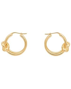 Celine Knot Double Hoops - Metallic