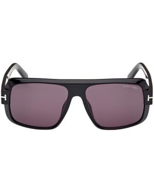 Tom Ford Eyewear Turner Aviator Frame Sunglasses - Purple