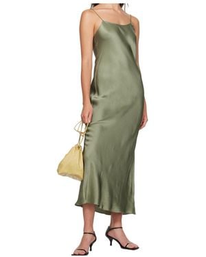 Anine Bing Chloe Silk Dress - Green