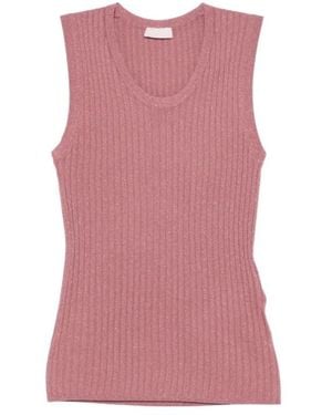 Liu Jo Ribbed Top - Pink