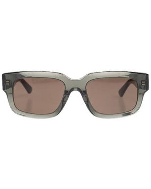 Bottega Veneta Eyewear Ultrathin Squared Sunglasses - Brown