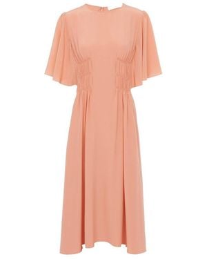 Chloé Chloé Wing Sleeved Flared Dress - Pink