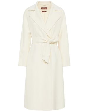 Max Mara Studio Belted Coat - White