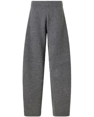 Guest In Residence Cashmere-Blend Barrel-Leg Trousers - Grey