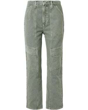 Agolde Net Sustain Cooper High-Rise Straight-Leg Organic Jeans - Green