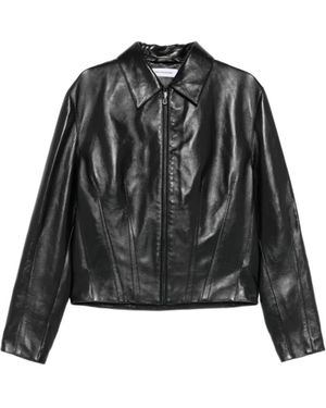 Kiko Kostadinov Lur Leather Jacket - Black