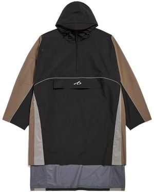 Balenciaga Hooded Techwear Poncho - Black