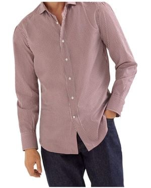 Brunello Cucinelli Check-Pattern Shirt - Purple