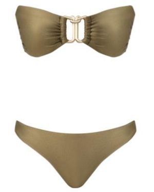 Zimmermann Patience Bandeau Trim Bikini - Green