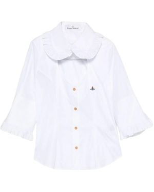 Vivienne Westwood Ss Toulouse Frill Cut-Out Shirt - White