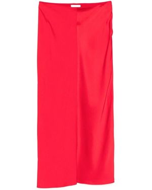 Ami Paris Straight Midi Skirt - Pink