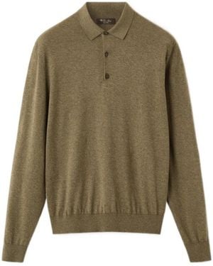 Loro Piana Long-Sleeved Polo Shirt - Green