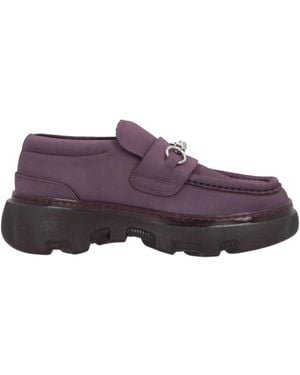 Burberry Thick-Soled Loafers - Purple