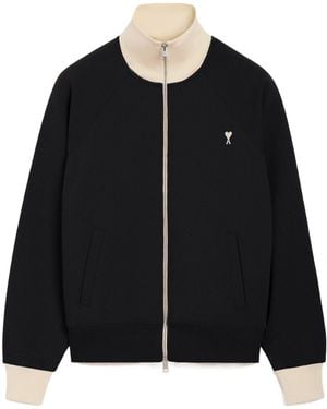 Ami Paris Ami Ami De Coeur Zipped Sweatshirt - Black