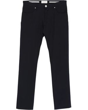 Jacob Cohen Logo-Patch Straight Leg Trousers - Blue