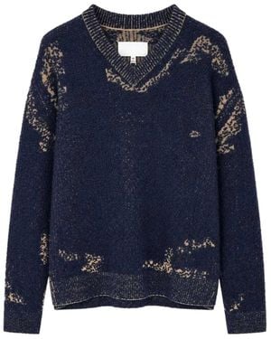 Maison Margiela Acid Knit Sweater - Blue