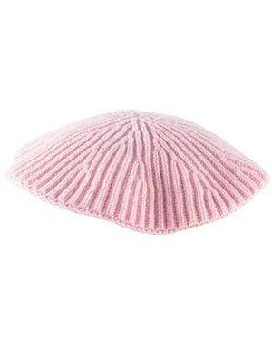 Ganni Lightweight Knitted Beret - Pink