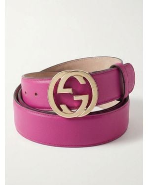 Gucci Interlocking Double G Belt - Purple