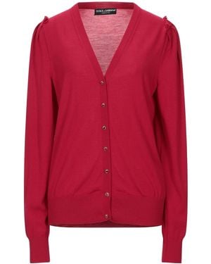 Dolce & Gabbana Solid Color Cardigans - Red