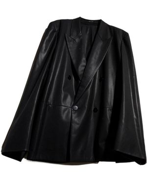 Gucci Wool Jacket With Chintzed Finish - Black