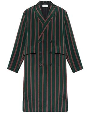 Dries Van Noten Striped Coat - Green