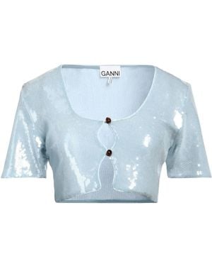 Ganni Sequined T-Shirt - Blue