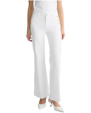 Liu Jo High-Rise Flared Jeans - White
