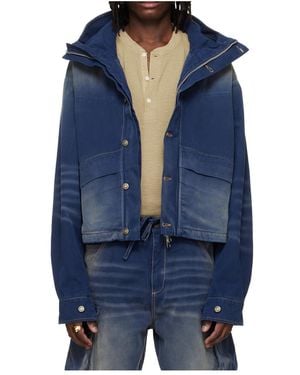 424 Faded Hooded Jacket - Blue