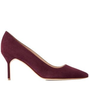 Manolo Blahnik Suede Court Shoes - Purple