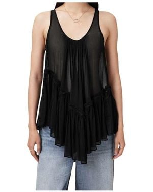 AllSaints Rach Flowy Top - Black