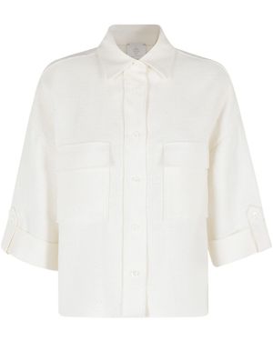 Eleventy Boxy Utility Jacket - White