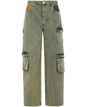 Moschino Straight-Leg Cargo Jeans - Green