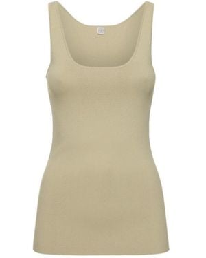 TOTEME Compact Knit Tank Top - Green