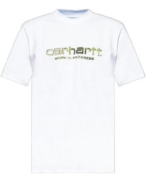Carhartt T-Shirt With Printed Logo - White