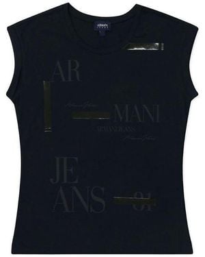 Armani Jeans Logo Round-Neck T-Shirt - Blue