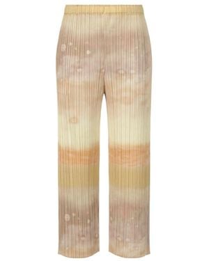 Pleats Please Issey Miyake Sea Bubble Trousers - Natural
