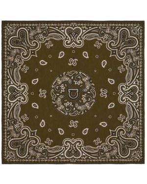 Ferragamo Ferragamo Arabesque Print Bandana - Green