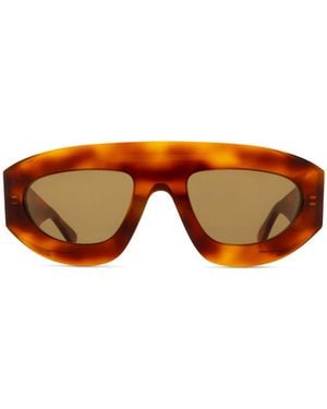 Bottega Veneta Eyewear Geometric Frame Sunglasses - Orange