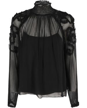 Ulla Johnson Pleated Long-Sleeved Shirt - Black