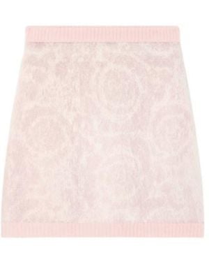 Versace Knitted Mini Skirt - Pink