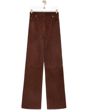 Loewe High Waisted Trousers - Brown