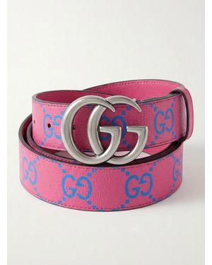 Gucci Gg Marmont Wide Belt - Pink