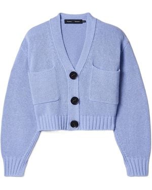Proenza Schouler Sofia Cropped Cardigan - Blue