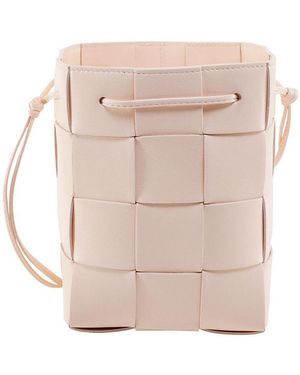Bottega Veneta Cassette Intrecciato Bucket Bag - Natural