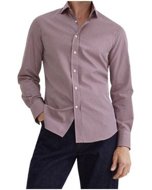 Brunello Cucinelli Checked Button-Up Shirt - Purple