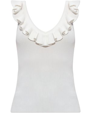 Zimmermann Ruffled Top - White