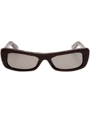 Jacquemus Rectangular Cat-Eye Sunglasses - White