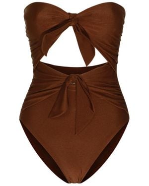 Zimmermann Sea Cut-Out Swimsuit - Brown