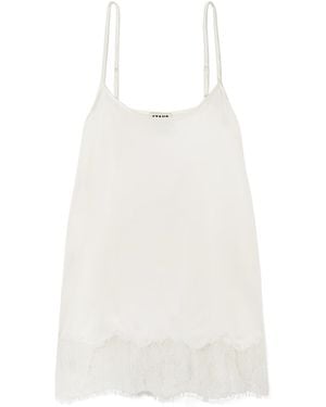 STAUD Chloe Lace-Trimmed Camisole - White